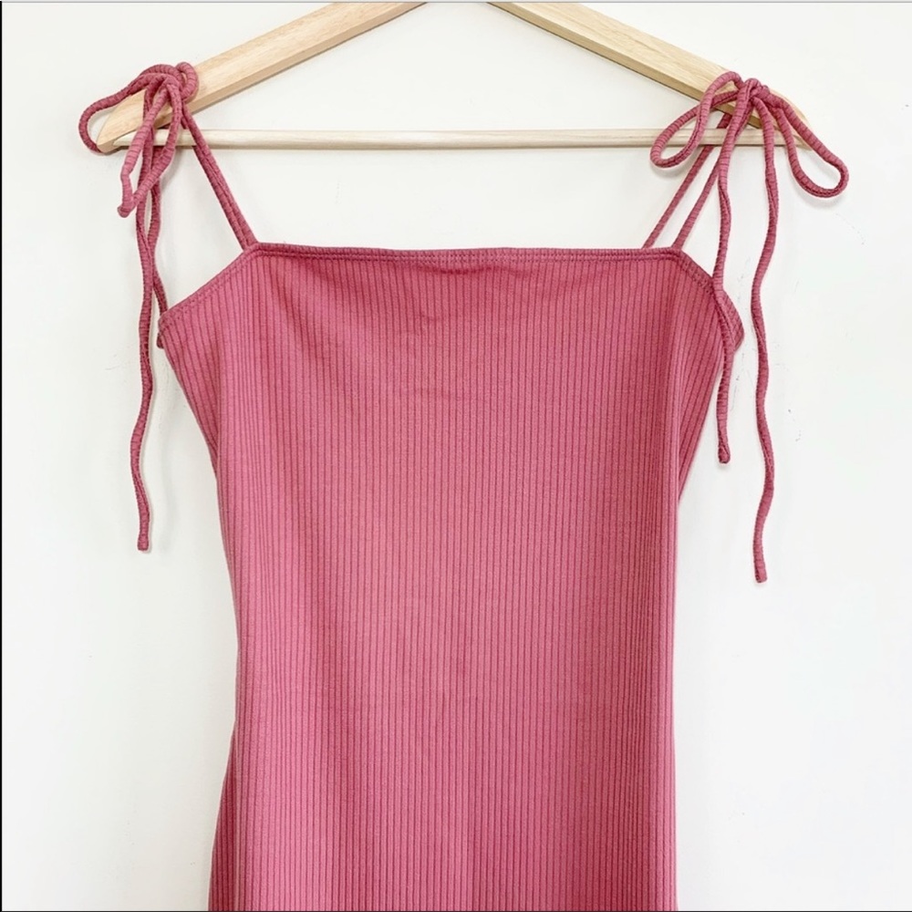'Gone Off the Rails' Ribbed Slit Mini Dress - Picture 2 of 8